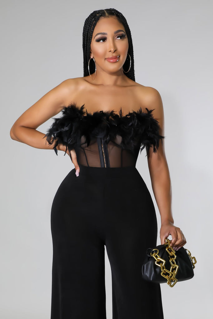 Feathered Lady Corset Top - ShaLenz House of Fashion